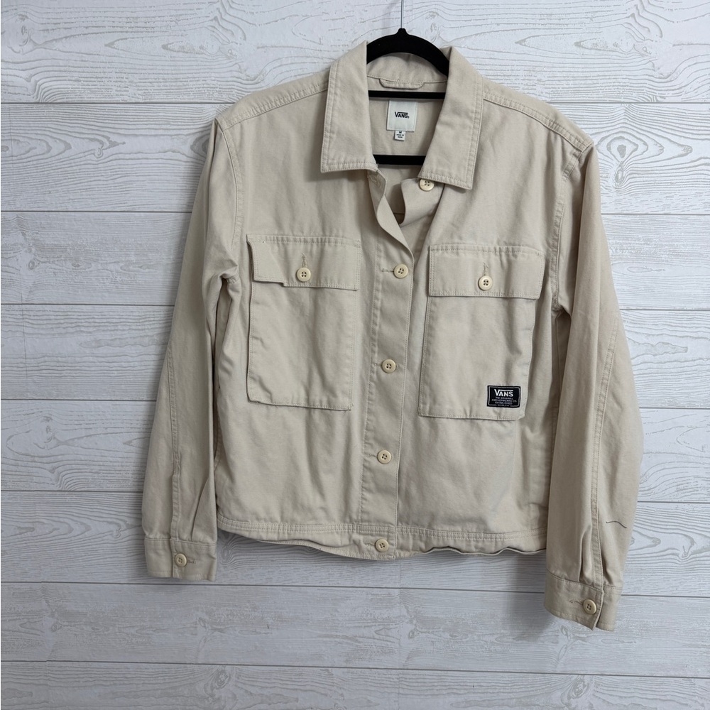 Vans Women's Cream Button-Up Utility Jacket
